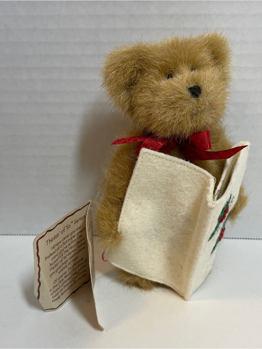 Boyds Bears Jingle 6" Wishing You Beary Happy Hollydays Christmas Holiday 1988